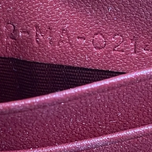 Authentic Pre-Owned Dior Medium Saddle Pouch with Chain Burgundy Goatskin - Picture 15 of 16